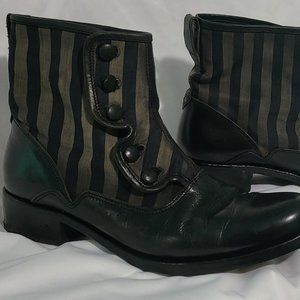 John Varvatos Collection Bowery Button Striped Boots
